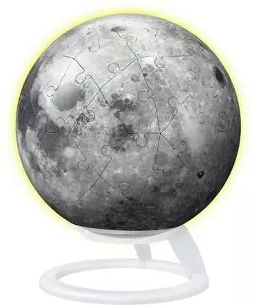 115860 - RAVENSBURGER 3D - PUZZLE-BALL - THE MOON - GLOW IN THE DARK