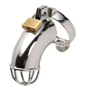 1707HS      Heavy Metal Locking Steel Chrome Cock Cage Chastity