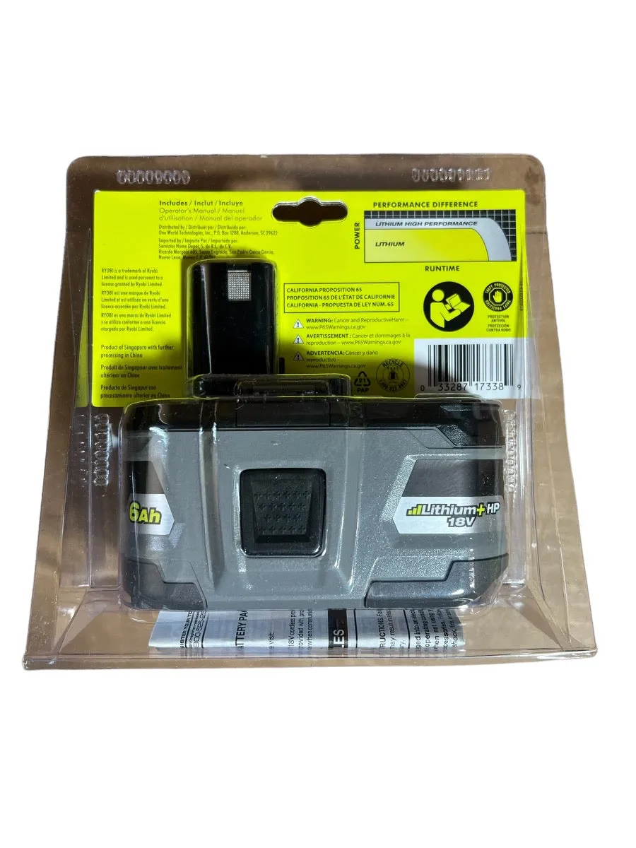18-Volt ONE  Lithium-Ion 6.0 Ah LITHIUM  HP High Capacity Battery