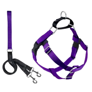 2 Hounds Design Freedom No-Pull Dog Harness With Leash Purple