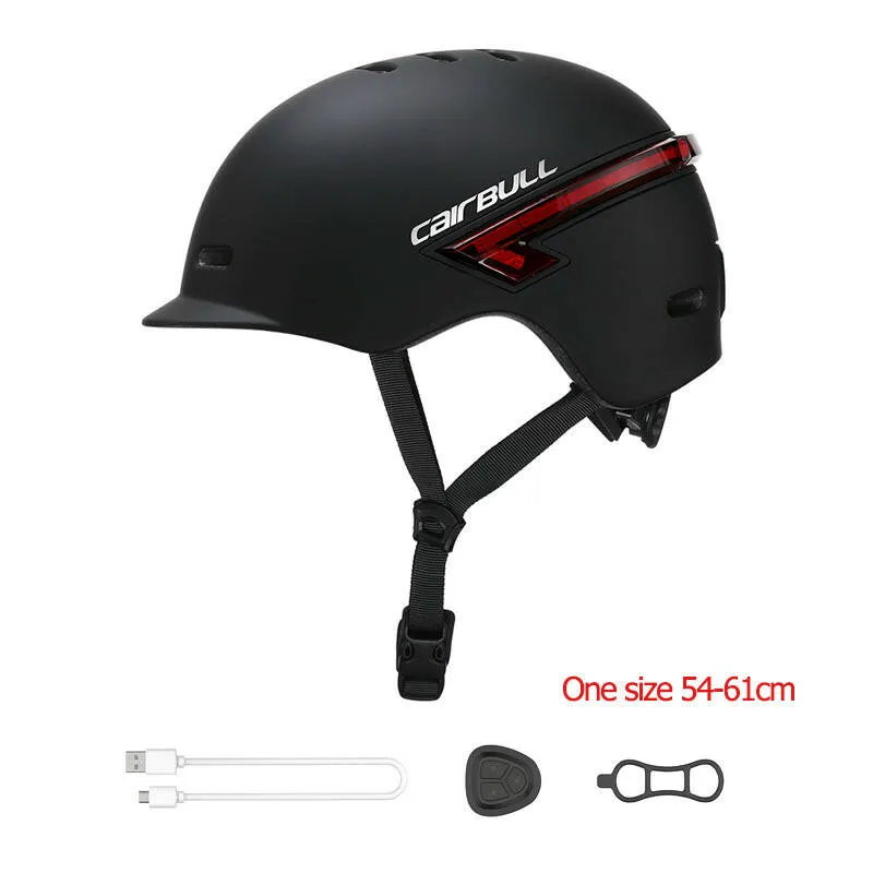 2022 Cairbull Newest Road Bike Helmet Remote Control 270° Surround LED Light USB Charging Unisex Cycling Helmet for Night Riding