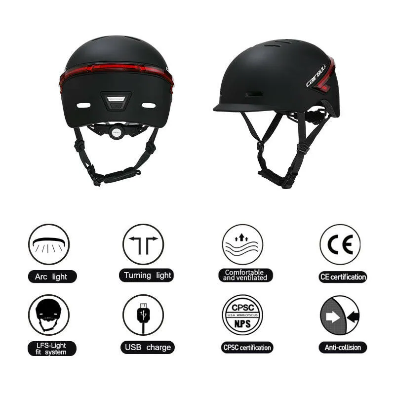 2022 Cairbull Newest Road Bike Helmet Remote Control 270° Surround LED Light USB Charging Unisex Cycling Helmet for Night Riding