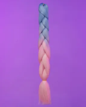 24" Ombre Light Blue/Light Pink Braiding Hair Extensions