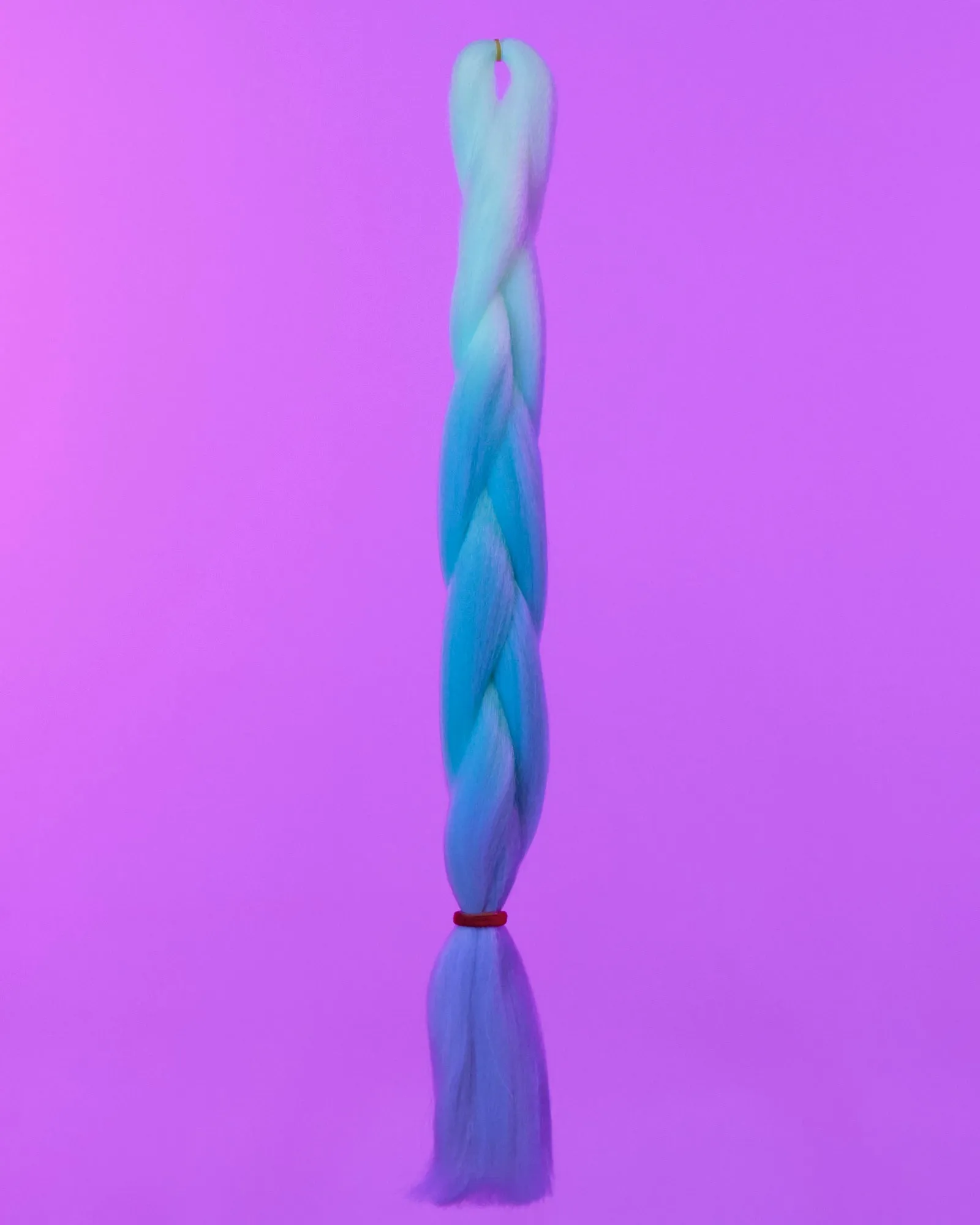 24" White Blue Lavender Braiding Hair Extensions