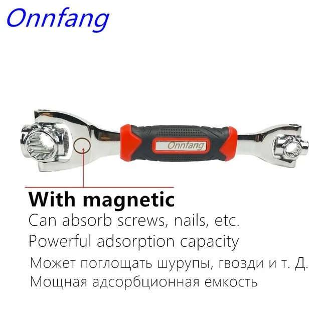 48 in 1 Socket Wrench Multi function Wrench Tool with 360 Degree Rotating Head