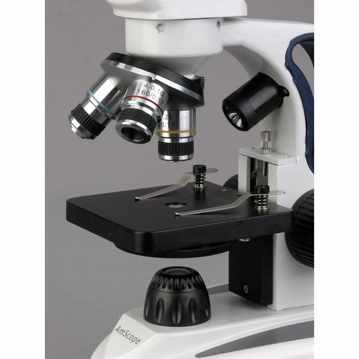 AmScope M149 Series Monocular Digital Microscope 40X-1000X Magnification Dual-light Metal Frame   USB Camera