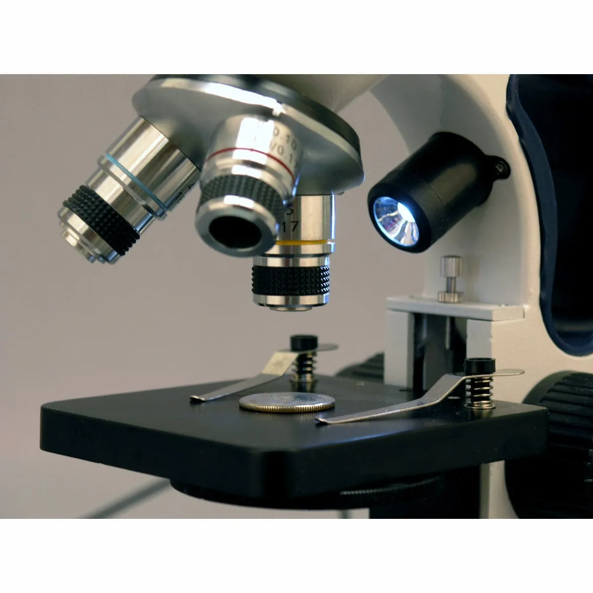 AmScope M149 Series Monocular Digital Microscope 40X-1000X Magnification Dual-light Metal Frame   USB Camera