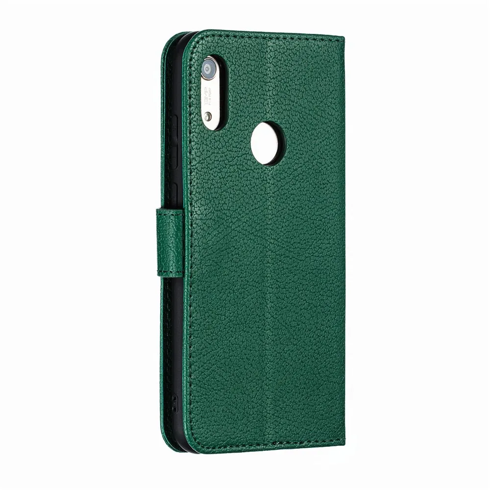 Anymob Huawei Green Leather Phone Case Flip Wallet Cover Shell Protection