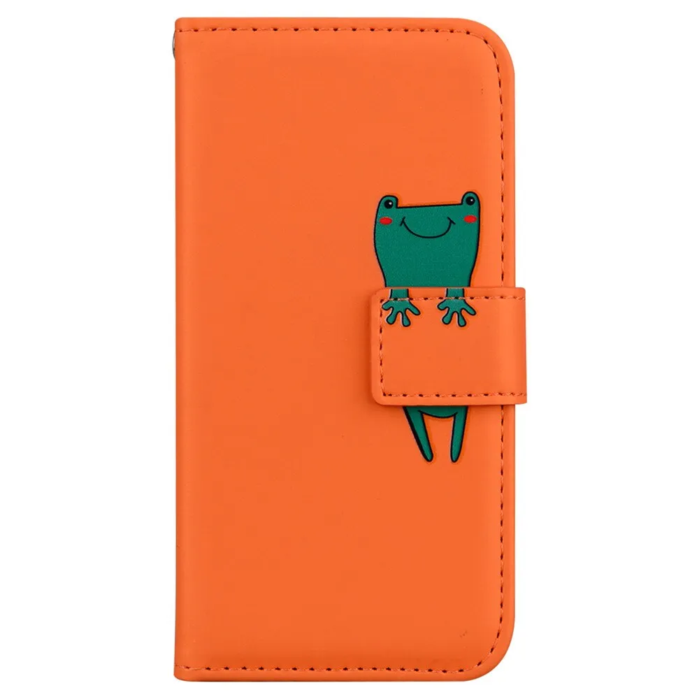 Anymob Huawei Honor Red Leather Case Flip Wallet Back Cover Phone Shell