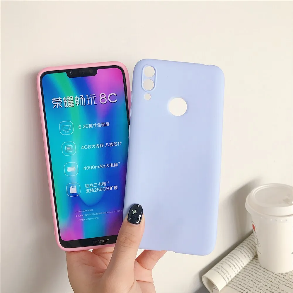 Anymob Huawei Light Pink Candy Colored Jelly Silicone Mobile Phone Protective Case