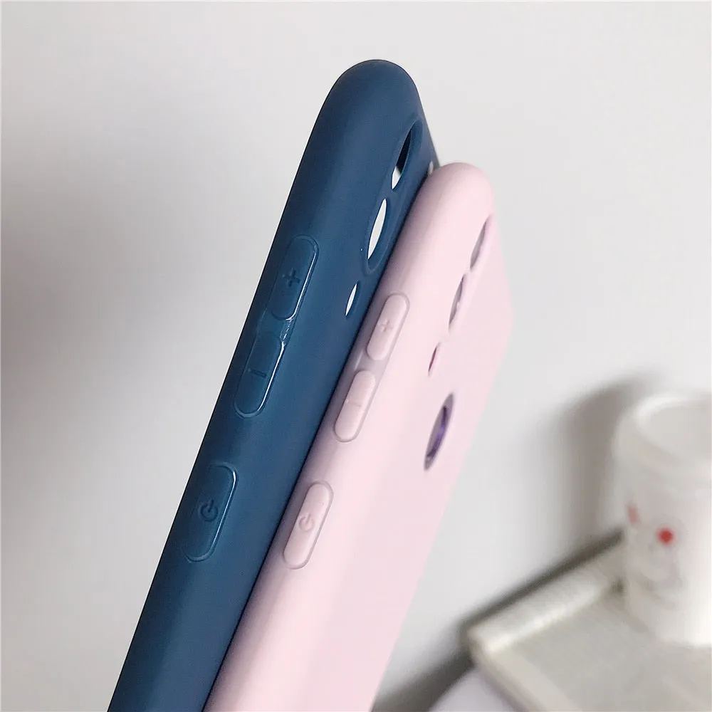 Anymob Huawei Light Pink Candy Colored Jelly Silicone Mobile Phone Protective Case