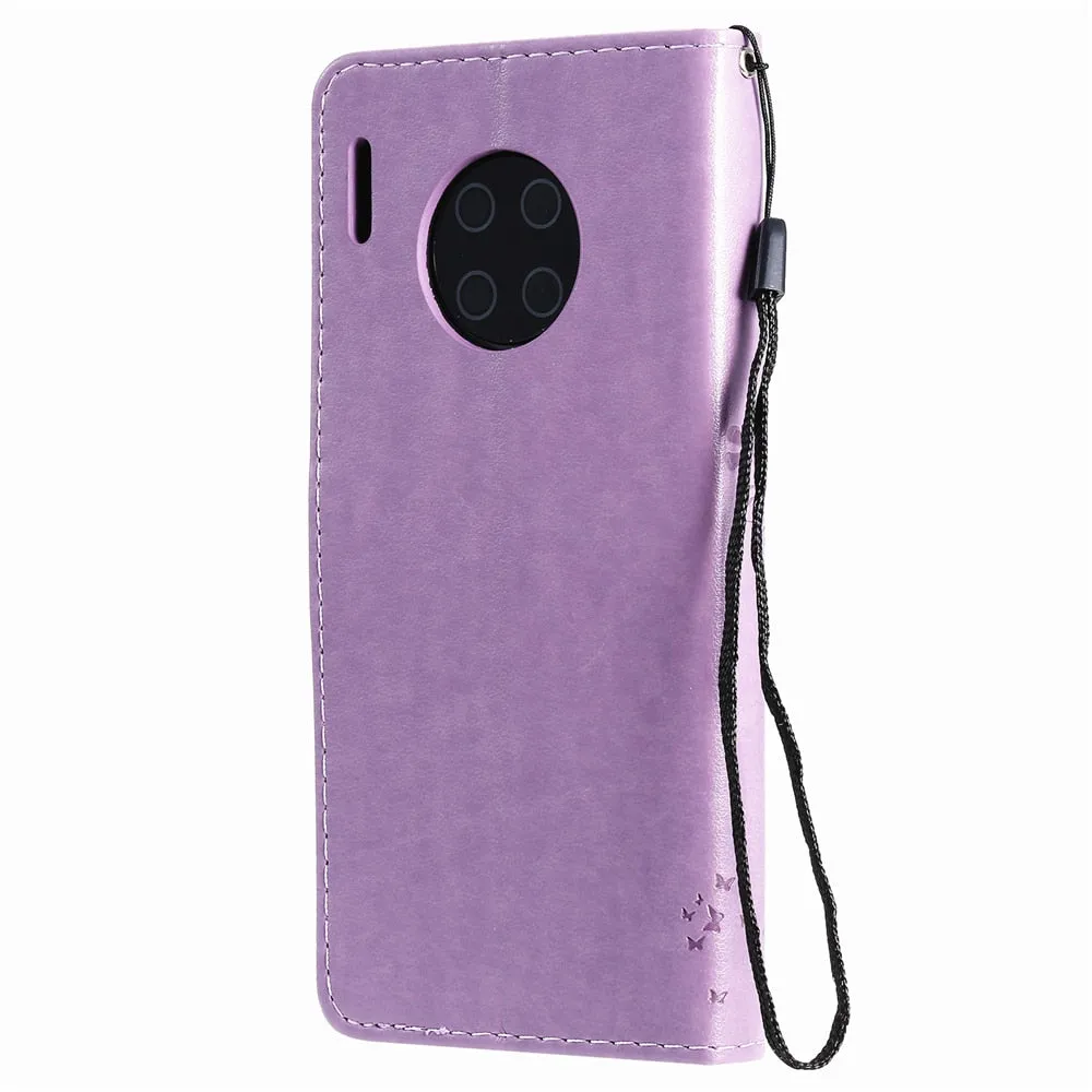 Anymob Huawei Red Leather Flip Case Wallet Cover Cat Phone Shell