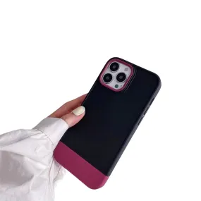Anymob iPhone Black And Red Shockproof Armor Matte Phone Case Hard Plastic Bumper Cover