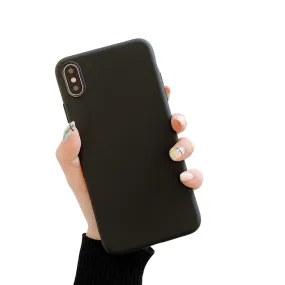 Anymob iPhone Black Candy Color Silicone Phone Case Soft TPU Back Cases Cover