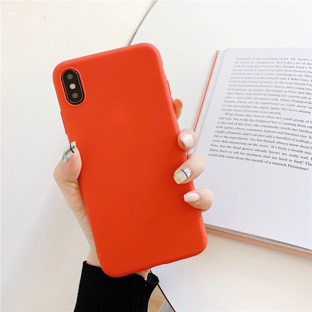 Anymob iPhone Black Candy Color Silicone Phone Case Soft TPU Back Cases Cover