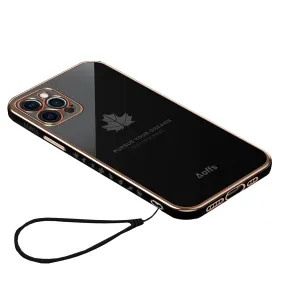 Anymob iPhone Black Electroplated Soft Cover Square Edge Bumper Phone Case