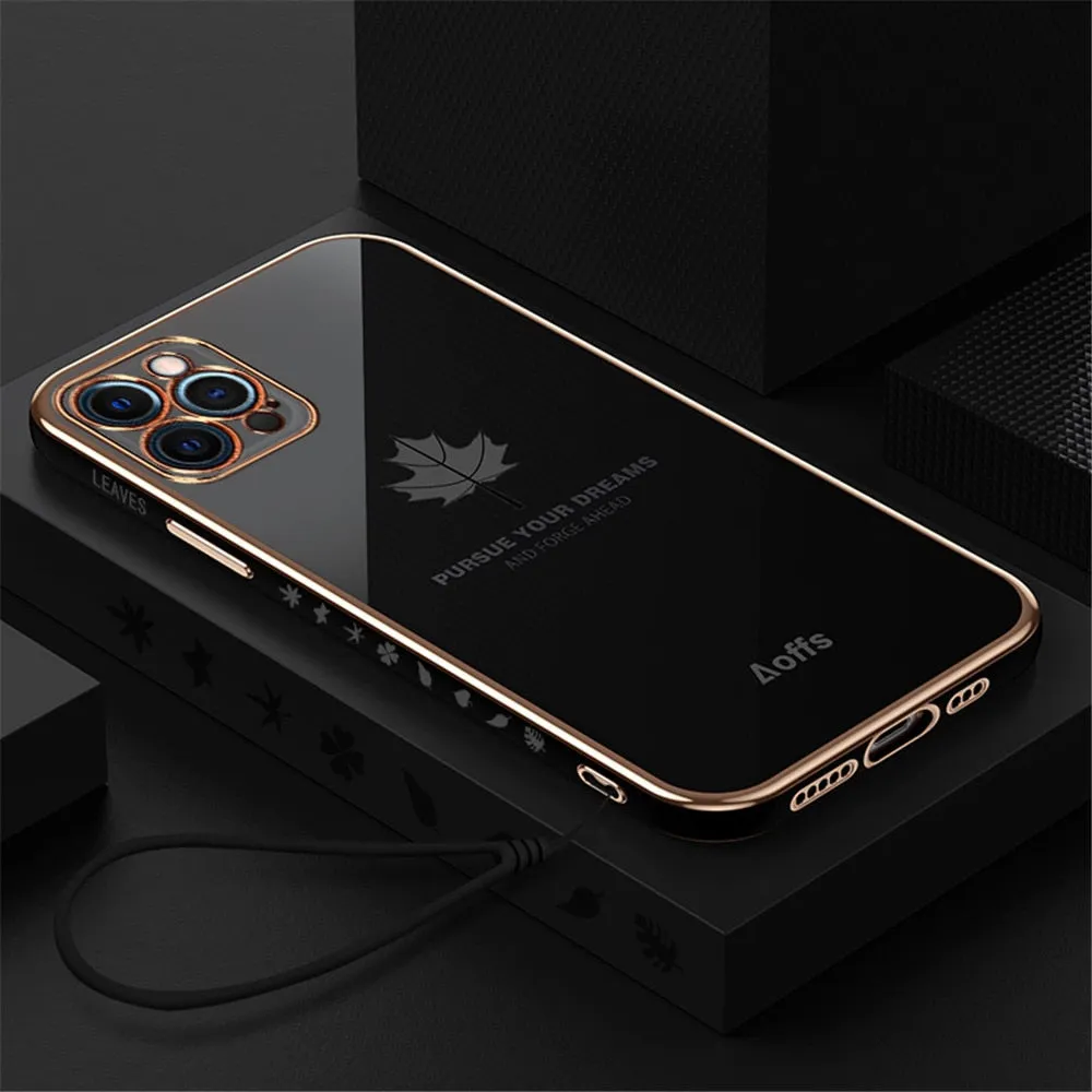 Anymob iPhone Black Electroplated Soft Cover Square Edge Bumper Phone Case