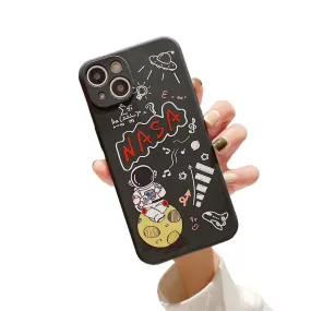 Anymob iPhone Black Nasa Astronaut Case Cartoon Soft Cover