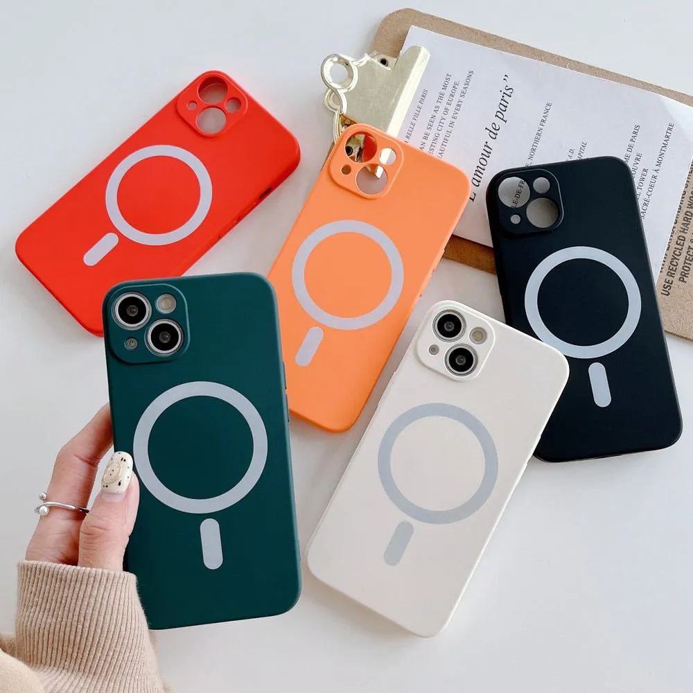 Anymob iPhone Black Silicone Magnetic Case Shockproof Phone Cover
