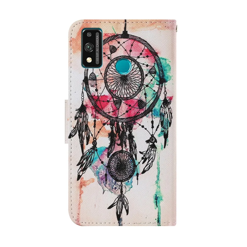 Anymob iPhone Blue Butterfly Painted Phone Case Magnetic Wallet Card slot Back Cover