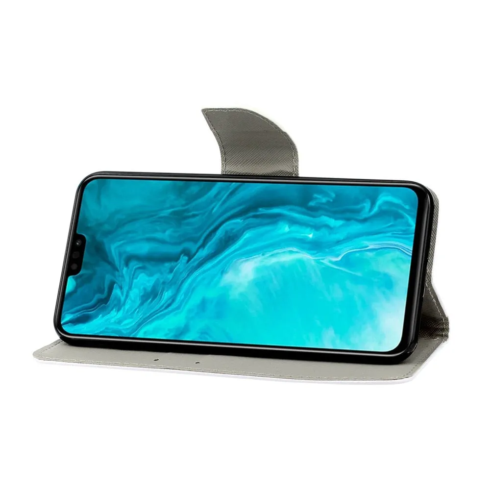 Anymob iPhone Blue Butterfly Painted Phone Case Magnetic Wallet Card slot Back Cover