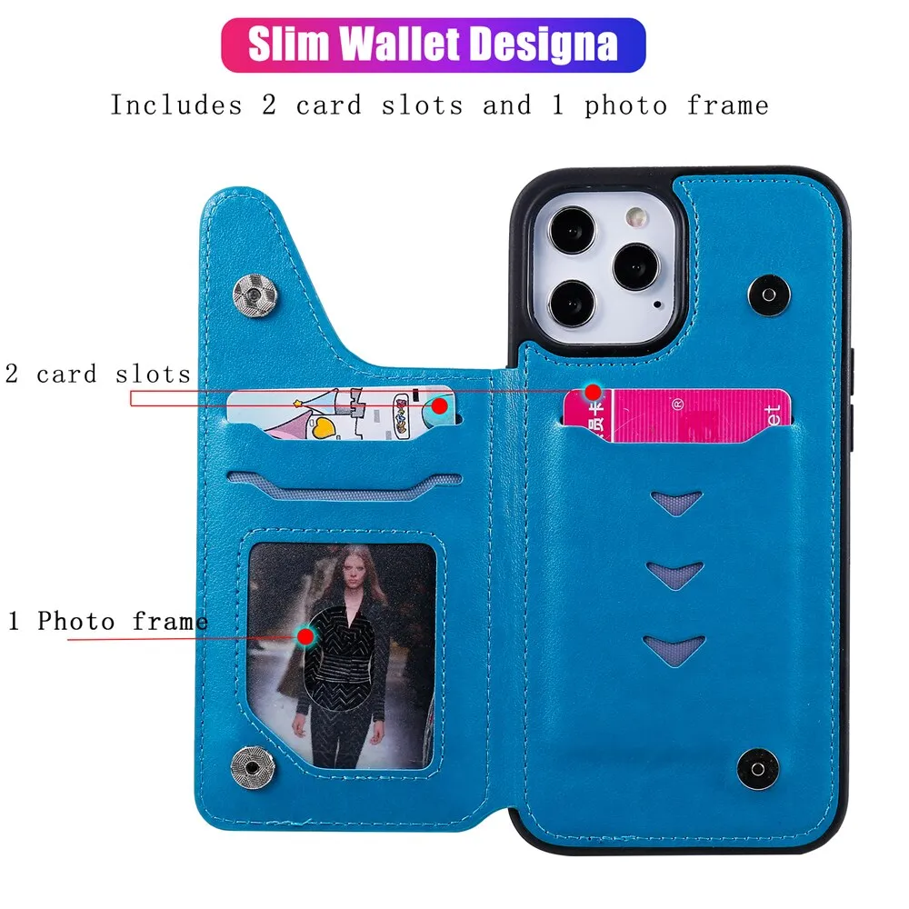 Anymob iPhone Case Blue 3D Tree Cat Leather Flip Wallet Cover