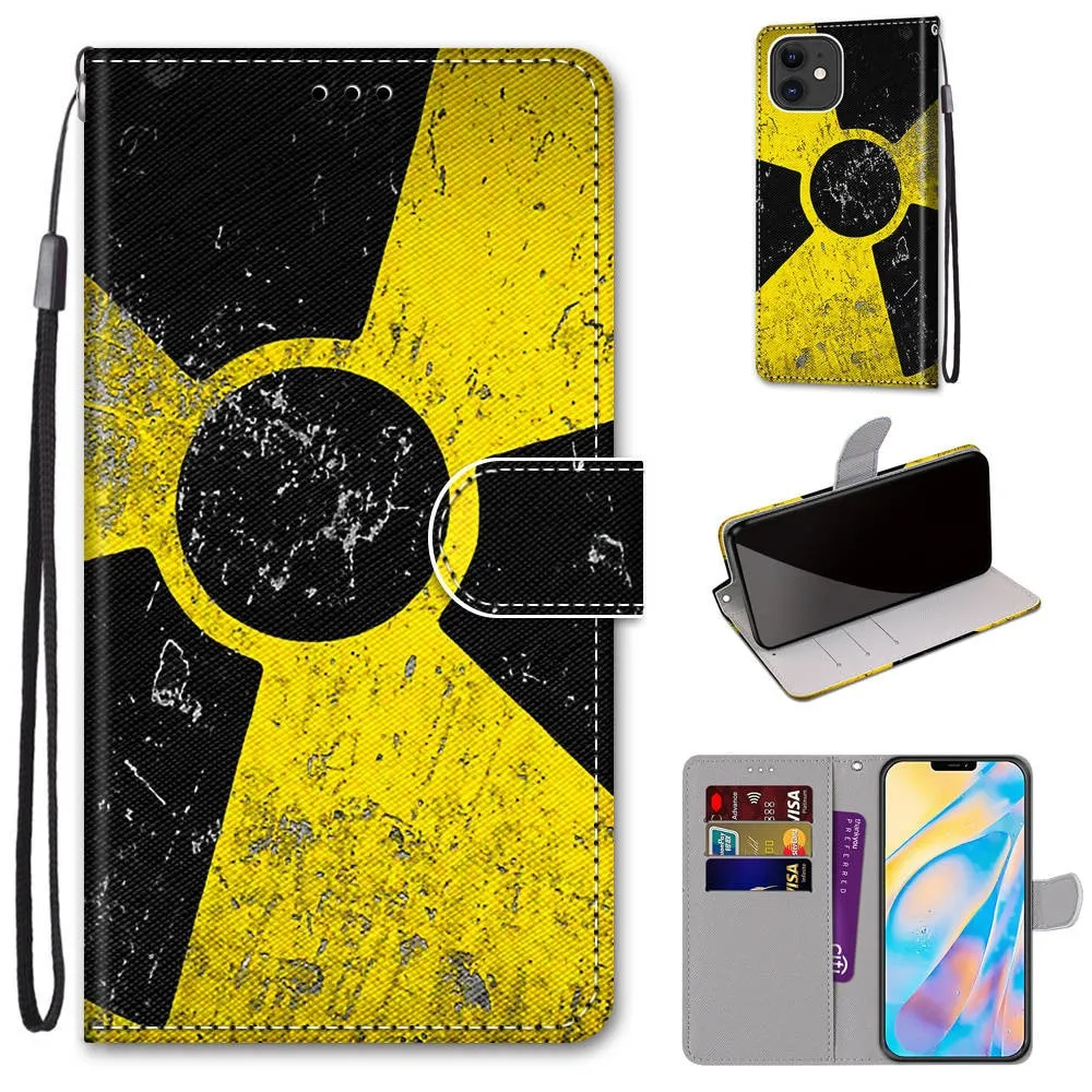 Anymob iPhone Case Blue Galaxy Lovely Cartoon Cat Phone Bag Flip Wallet Leather Protection Cover