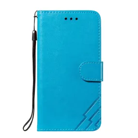 Anymob iPhone Case Blue Solid Color Leather Fashion Magnetic Flip Wallet Cover