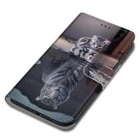 Anymob iPhone Case Brown Cartoon Painted Flip Wallet Leather Phone Cover