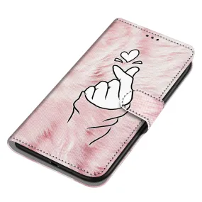 Anymob iPhone Case Pink Flip Leather Wallet Animal Painting Phone Book Style Cover