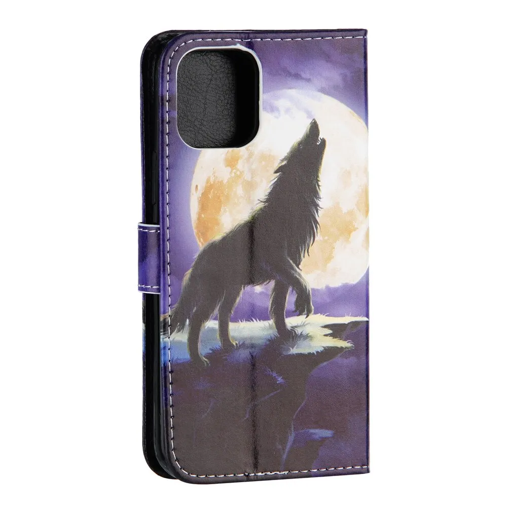 Anymob iPhone Case Sky Blue Flip Painted Wallet Leather Cover
