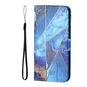 Anymob iPhone Case Sky Blue Flip Painted Wallet Leather Cover
