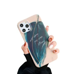 Anymob iPhone Leaf Pattern Phone Case Soft Silicone Back Cover