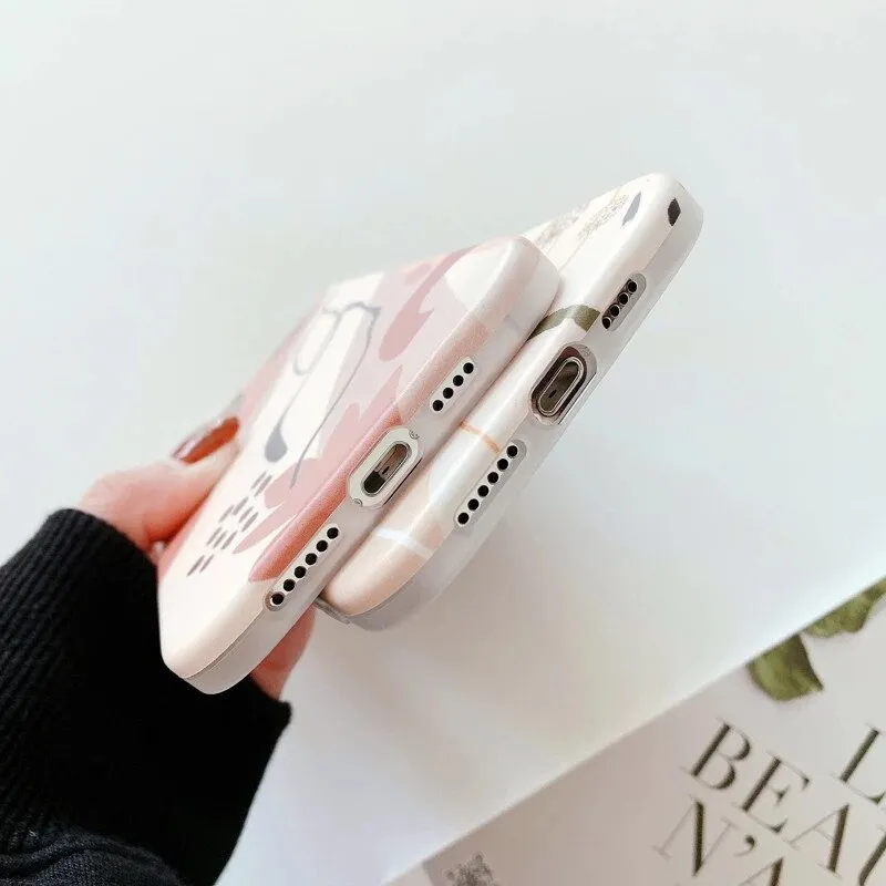 Anymob iPhone Peach Branch Pattern Phone Case Soft Silicone Back Cover