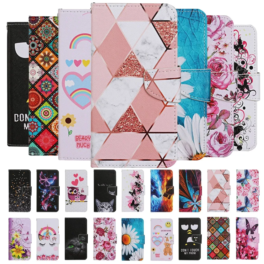 Anymob iPhone Pink Bear Flip Leather Phone Case With Wallet Slot Cases Cover