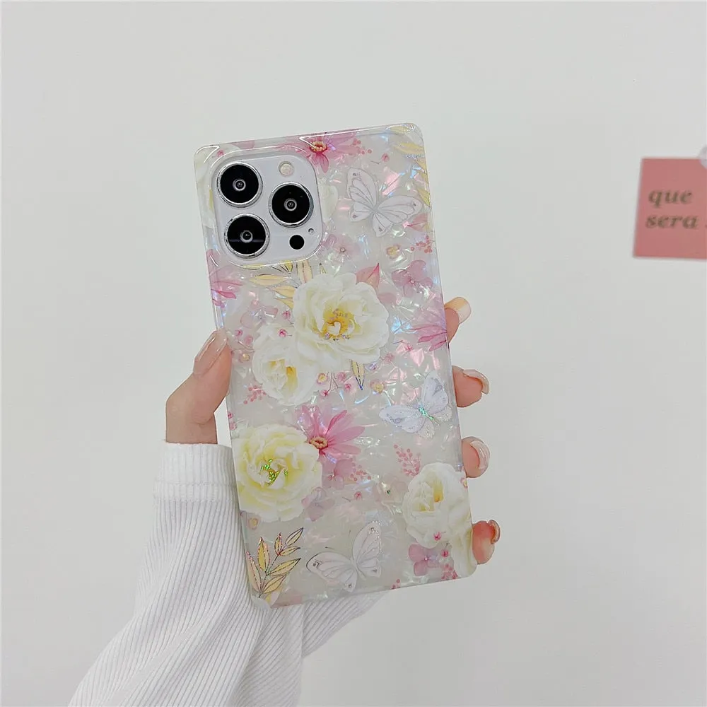 Anymob iPhone Pink Shining Dream Case With Butterfly Shell Phone Cover