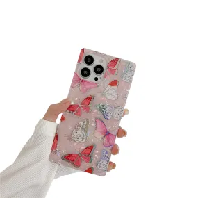 Anymob iPhone Pink Shining Dream Case With Butterfly Shell Phone Cover