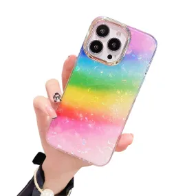 Anymob iPhone Rainbow Glitter Dream Shell Pattern Case Soft IMD Silicon Shockproof Cover Bumper