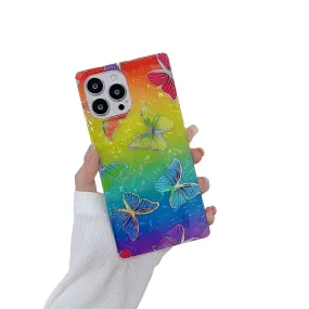Anymob iPhone Rainbow Shining Dream Case With Butterfly Shell Phone Cover