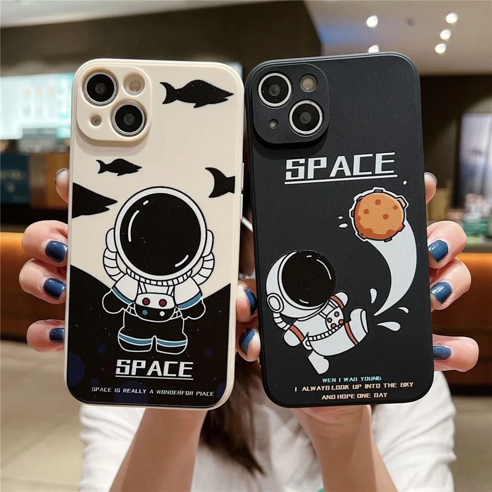 Anymob iPhone Space Astronaut Case Cartoon Soft Cover
