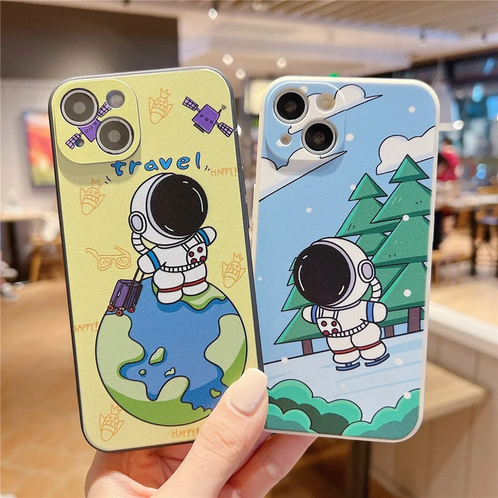 Anymob iPhone Space Astronaut Case Cartoon Soft Cover