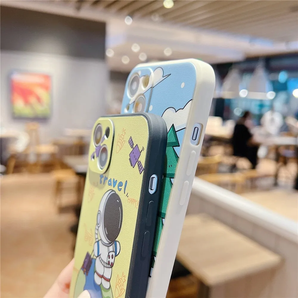 Anymob iPhone Space Astronaut Case Cartoon Soft Cover