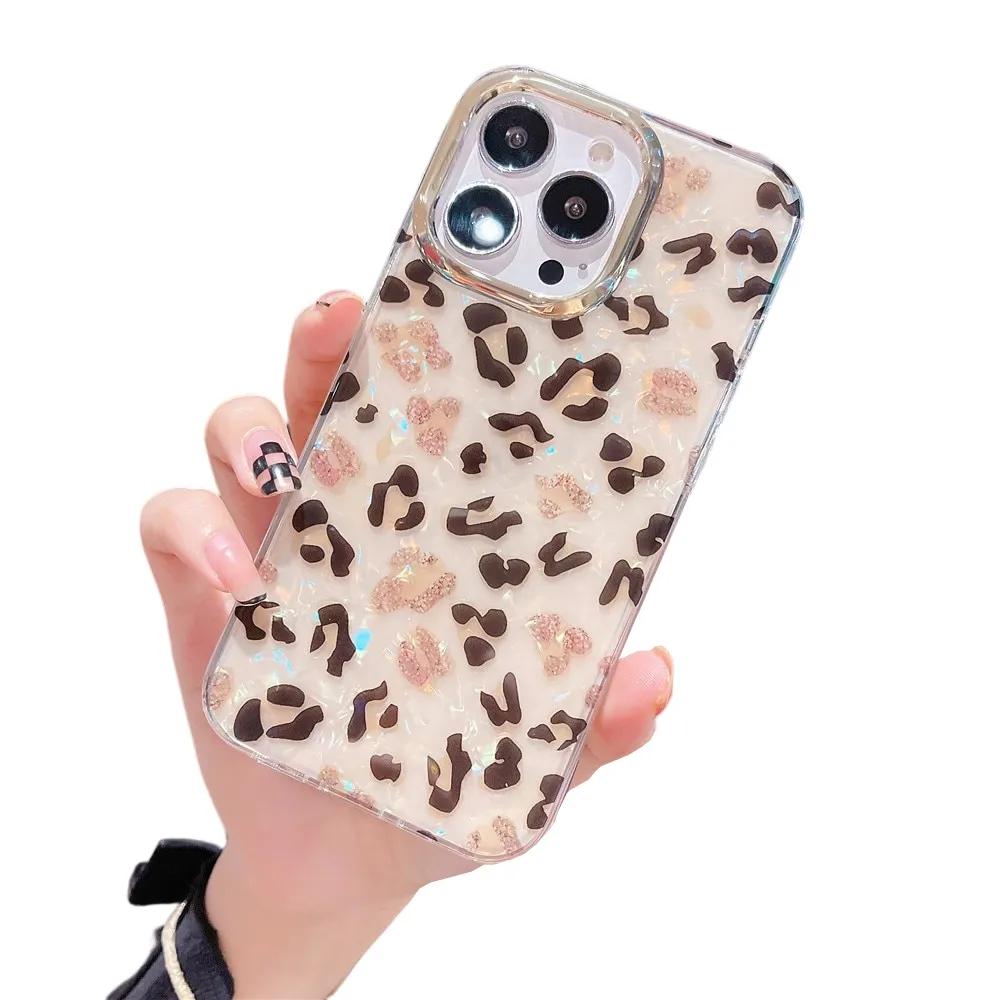 Anymob iPhone Spot Pattern Glitter Dream Shell Pattern Case Soft IMD Silicon Shockproof Cover Bumper