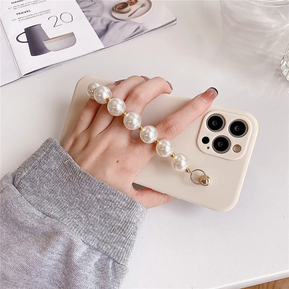 Anymob iPhone Teal Love Heart Pearl Bracelet Phone Case Mini Soft Silicone Back Cover