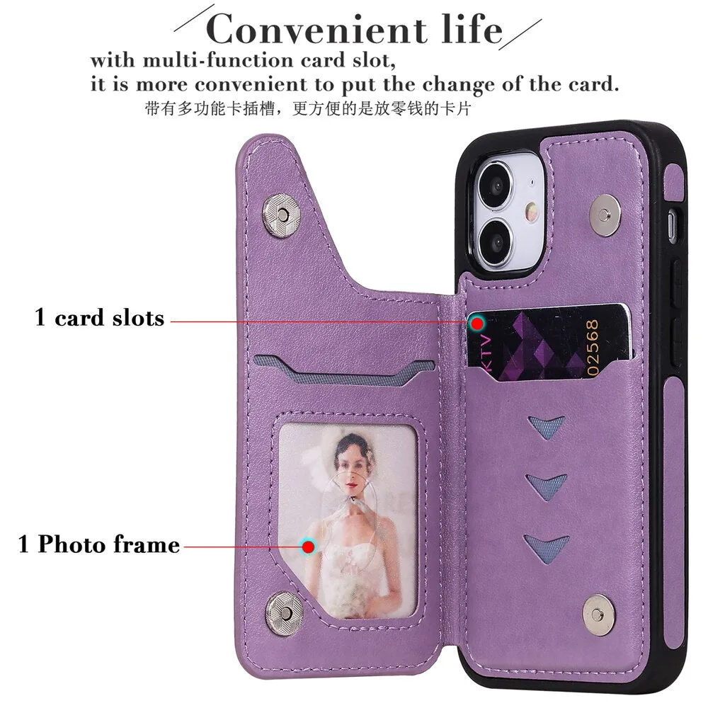 Anymob iPhone Violet 3D Butterfly Flip Leather Case Mini Wallet Book Cover