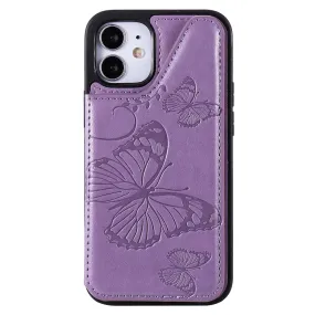 Anymob iPhone Violet 3D Butterfly Flip Leather Case Mini Wallet Book Cover