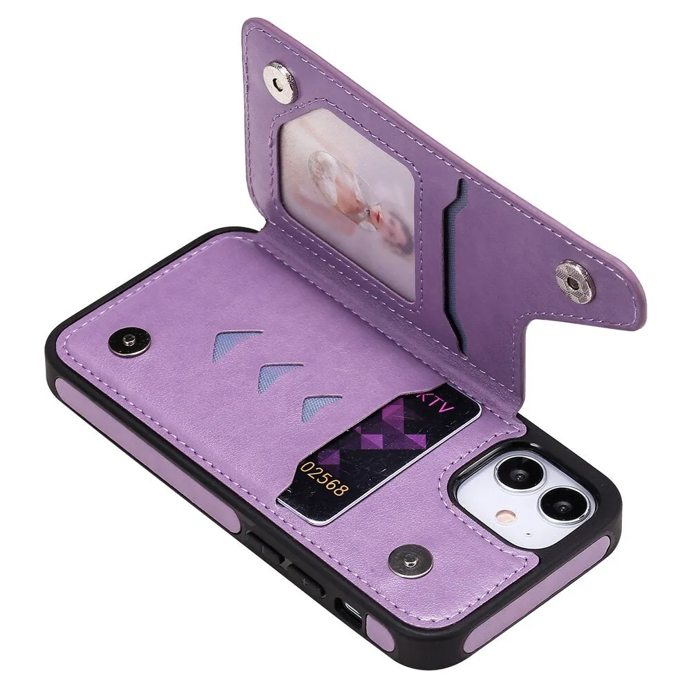 Anymob iPhone Violet 3D Butterfly Flip Leather Case Mini Wallet Book Cover