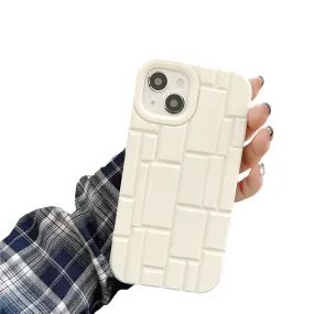 Anymob iPhone White Geometry Phone Case Soft Silicon Shockproof Cover