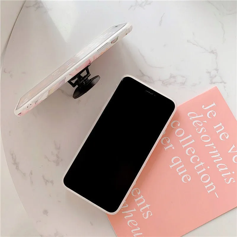 Anymob iPhone White Orchid Case Back Cover Silicone Phone Cases