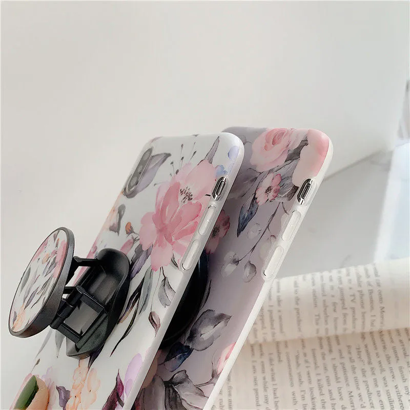 Anymob iPhone White Orchid Case Back Cover Silicone Phone Cases